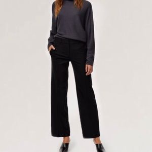 Babaton Malcom Wide-Leg Wool Dress Pant